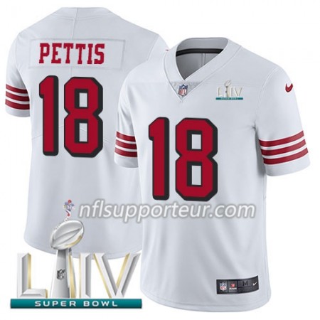 Maillot Homme San Francisco 49ers Dante Pettis 18 Nike Blanc 2020 Super Bowl LIV